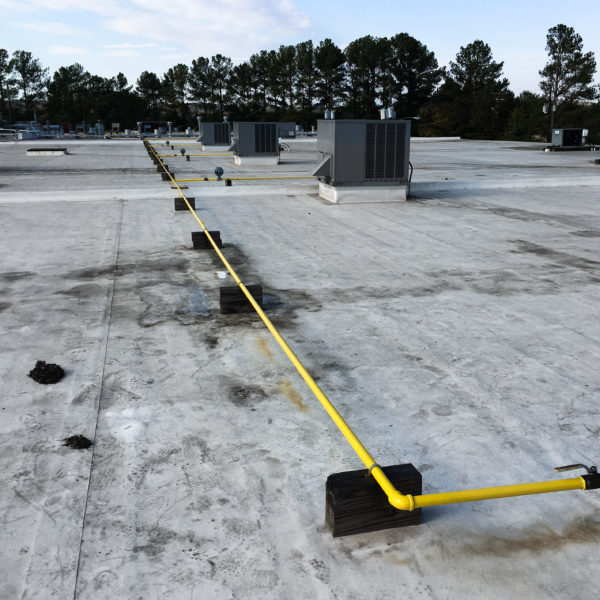 Commercial gas line and HVAC installation