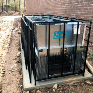 Refrigeration units with custom security cages