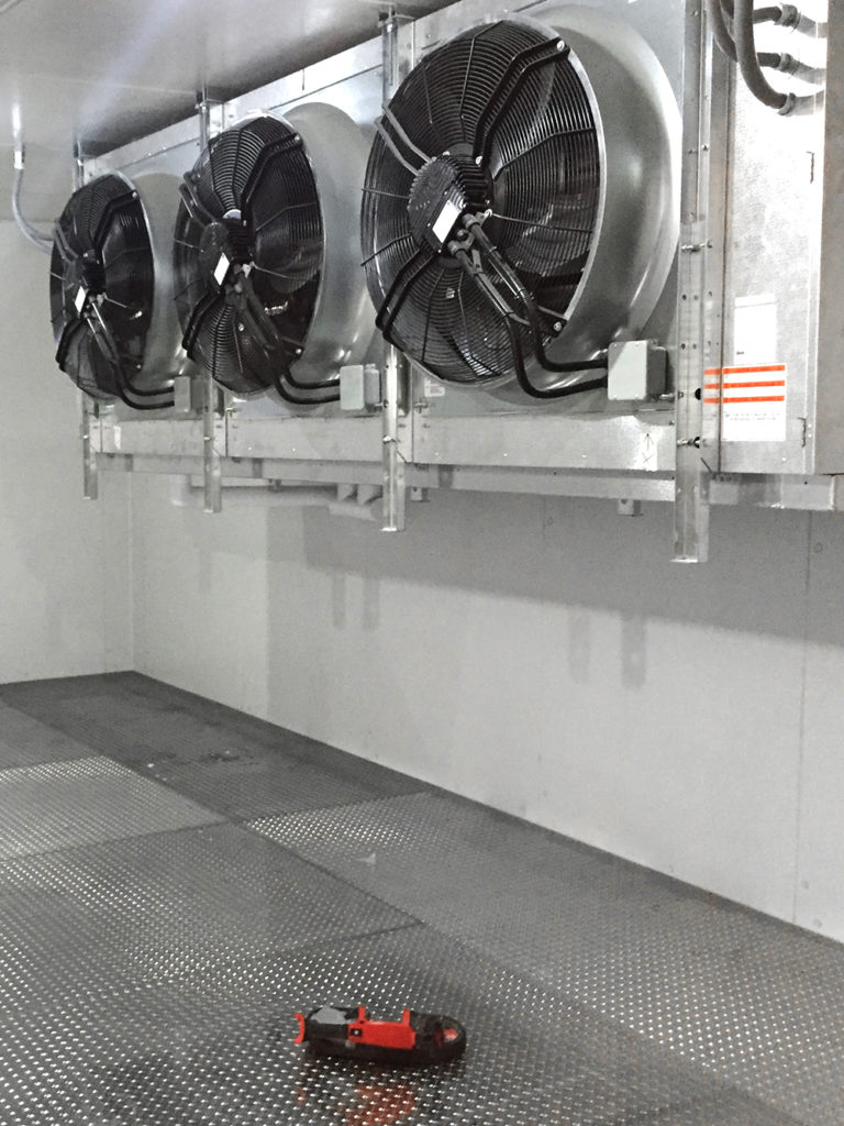 Custom Blast Freezer with Tread Plate Flooring - Advanced Commercial Refrigeration Services